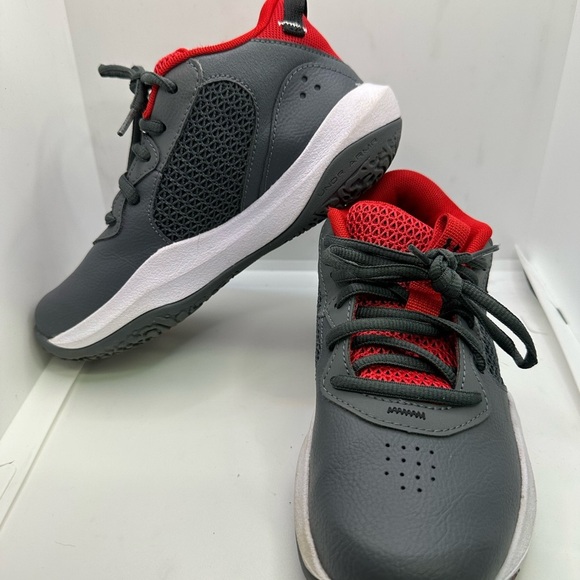 Under Armour Kids' Red and Gray Sneakers - Picture 3 of 7